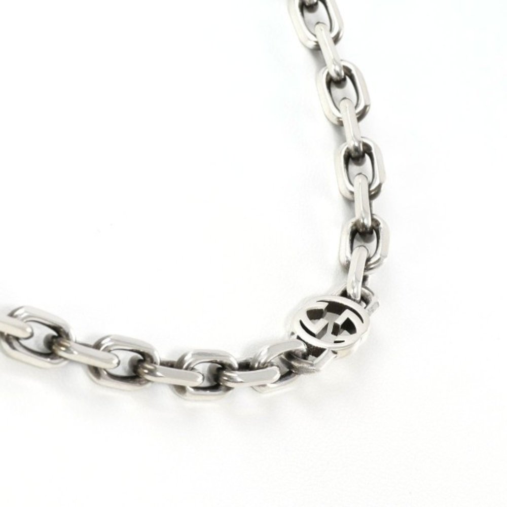 GUCCI Interlocking G Silver Necklace 56.5g 60cm - Picture 2 of 6